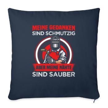 Welder slogan design for metal workers - Sofa pillowcase 17,3'' x 17,3'' (45 x 45 cm) - navy - Front