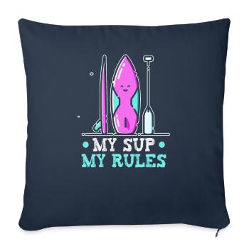 Sup Stand Up Paddle Design Sup Board Paddeln - Sofa pillowcase 17,3'' x 17,3'' (45 x 45 cm) - navy - Front
