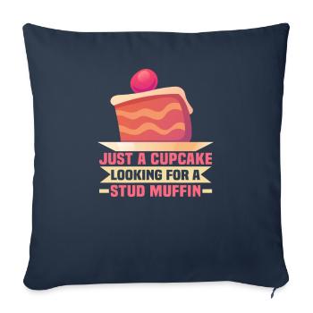 Cuisson de biscuits et de gâteaux Boulanger ou boulanger amateur - Housse de coussin décorative 45 x 45 cm - bleu marine - Devant
