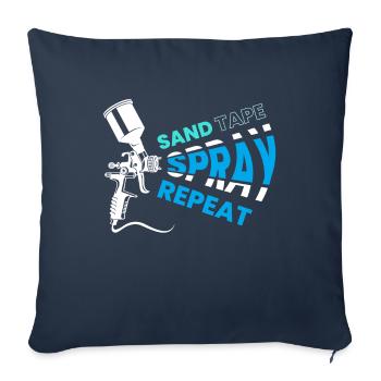Ruban de sable Spray Repeat Painter - Housse de coussin décorative 45 x 45 cm - bleu marine - Devant