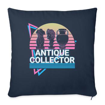Collectionneur d’antiquités Antiquaire Rétro - Housse de coussin décorative 45 x 45 cm - bleu marine - Devant