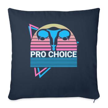 Pro Choice Reproductive Rights Retro - Sofa pillowcase 17,3'' x 17,3'' (45 x 45 cm) - navy - Front