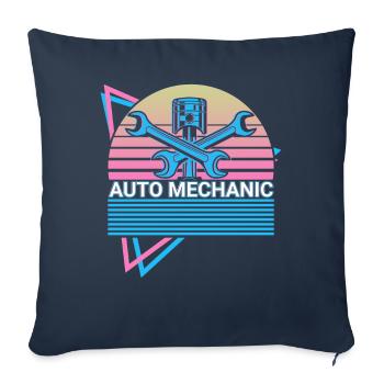 Car mechanic Car mechanic Retro - Sofa pillowcase 17,3'' x 17,3'' (45 x 45 cm) - navy - Front