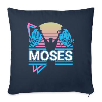 Moses Jewish Prophet Christianity R - Sofa pillowcase 17,3'' x 17,3'' (45 x 45 cm) - navy - Front