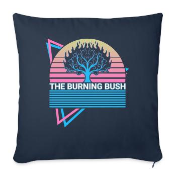 The Burning Thorn Bush Exodus Christian Christian - Sofa pillowcase 17,3'' x 17,3'' (45 x 45 cm) - navy - Front