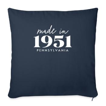Made 1951 in Pennsylvania. Cute Birthday Party - Sofakissenbezug 45 x 45 cm - Navy - Vorne
