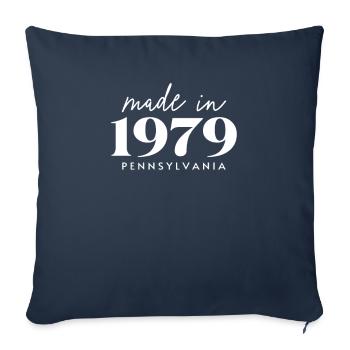 Made 1979 in Pennsylvania. Cute Birthday Party - Sofakissenbezug 45 x 45 cm - Navy - Vorne