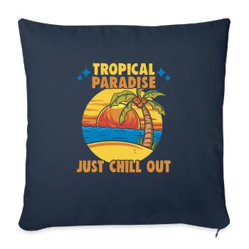 Beach holiday by the sea Design beach motif - Sofa pillowcase 17,3'' x 17,3'' (45 x 45 cm) - navy - Front