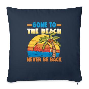 Beach holiday by the sea Design beach motif - Sofa pillowcase 17,3'' x 17,3'' (45 x 45 cm) - navy - Front