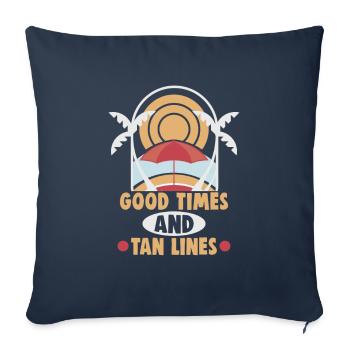 Beach holiday by the sea Design beach motif - Sofa pillowcase 17,3'' x 17,3'' (45 x 45 cm) - navy - Front