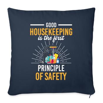 Housekeeping First Principle of Safety Cleaner - Sofa pillowcase 17,3'' x 17,3'' (45 x 45 cm) - navy - Front