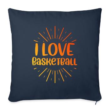 Ich liebe Basketball - Sofakissenbezug 45 x 45 cm - Navy - Vorne