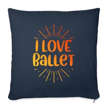 Ich liebe Ballett - Sofakissenbezug 45 x 45 cm - Navy - Vorne