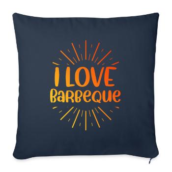 I love barbeque - Sofa pillowcase 17,3'' x 17,3'' (45 x 45 cm) - navy - Front