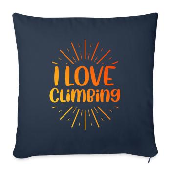 I love climbing - Sofa pillowcase 17,3'' x 17,3'' (45 x 45 cm) - navy - Front