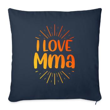 J’adore le Mma - Housse de coussin décorative 45 x 45 cm - bleu marine - Devant