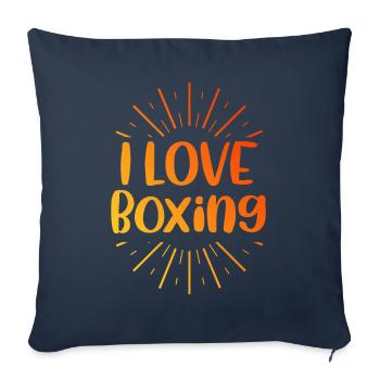 I love boxing - Sofa pillowcase 17,3'' x 17,3'' (45 x 45 cm) - navy - Front