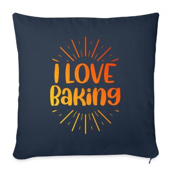 Ich liebe Backen - Sofakissenbezug 45 x 45 cm - Navy - Vorne