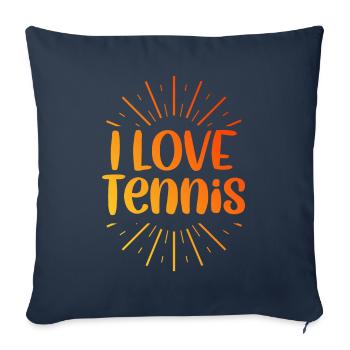 I love tennis - Sofa pillowcase 17,3'' x 17,3'' (45 x 45 cm) - navy - Front
