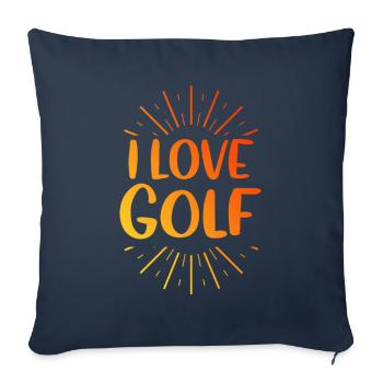Ich liebe Golf - Sofakissenbezug 45 x 45 cm - Navy - Vorne