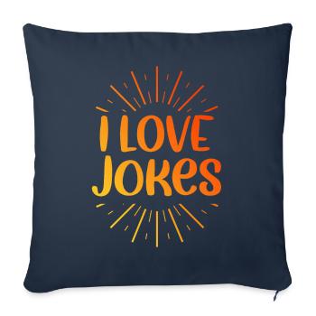 Ich liebe Witze - Sofakissenbezug 45 x 45 cm - Navy - Vorne