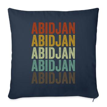 Abidjan Côte d'Ivoire Retro Vintage - Sofa pillowcase 17,3'' x 17,3'' (45 x 45 cm) - navy - Front
