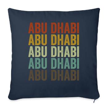 Abu Dhabi United Arab Emirates Retro Vinta - Sofa pillowcase 17,3'' x 17,3'' (45 x 45 cm) - navy - Front