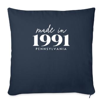 Made 1991 in Pennsylvania. Cute Birthday Party - Sofakissenbezug 45 x 45 cm - Navy - Vorne