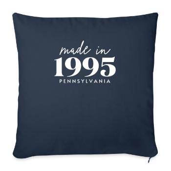 Made 1995 in Pennsylvania. Cute Birthday Party - Sofa pillowcase 17,3'' x 17,3'' (45 x 45 cm) - navy - Front