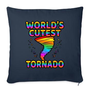 Tornade - Housse de coussin décorative 45 x 45 cm - bleu marine - Devant