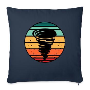 Tornade - Housse de coussin décorative 45 x 45 cm - bleu marine - Devant