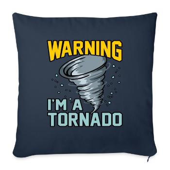 Tornade - Housse de coussin décorative 45 x 45 cm - bleu marine - Devant