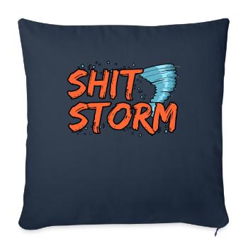 Tornade - Housse de coussin décorative 45 x 45 cm - bleu marine - Devant