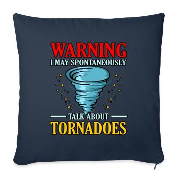 Tornade - Housse de coussin décorative 45 x 45 cm - bleu marine - Devant
