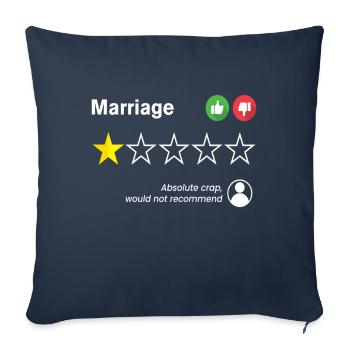 Évaluation du mariage Absolute Crap Divorce - Housse de coussin décorative 45 x 45 cm - bleu marine - Devant