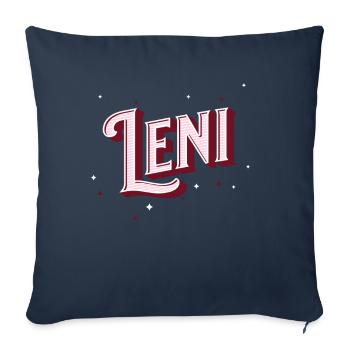 Leni Name Personalized - Sofa pillowcase 17,3'' x 17,3'' (45 x 45 cm) - navy - Front