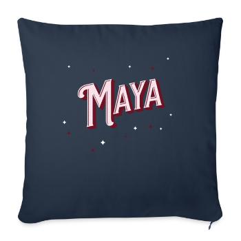 Mayan names personalized - Sofa pillowcase 17,3'' x 17,3'' (45 x 45 cm) - navy - Front