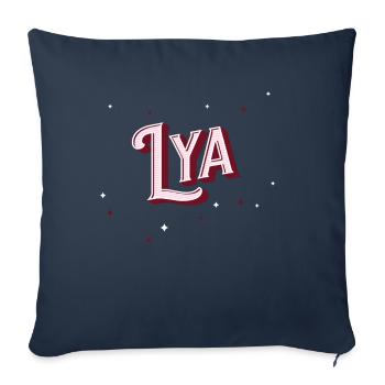 Lya name personalized - Sofa pillowcase 17,3'' x 17,3'' (45 x 45 cm) - navy - Front