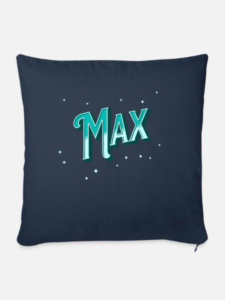 Max Namen personalisiert - Sofakissenbezug 45 x 45 cm - Navy