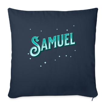 Samuel name personalized - Sofa pillowcase 17,3'' x 17,3'' (45 x 45 cm) - navy - Front