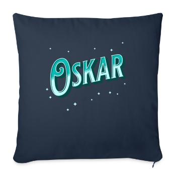 Oskar name personalized - Sofa pillowcase 17,3'' x 17,3'' (45 x 45 cm) - navy - Front