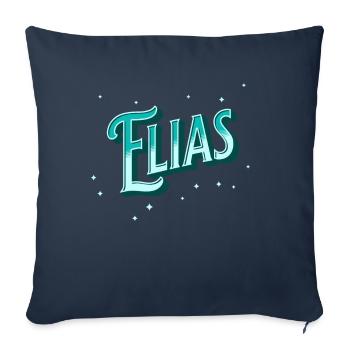 Elijah's name personalized - Sofa pillowcase 17,3'' x 17,3'' (45 x 45 cm) - navy - Front