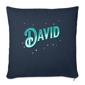 David names personalized - Sofa pillowcase 17,3'' x 17,3'' (45 x 45 cm) - navy - Front
