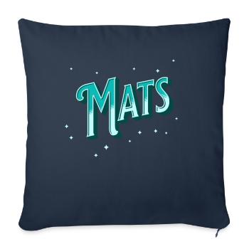 Mat's name personalized - Sofa pillowcase 17,3'' x 17,3'' (45 x 45 cm) - navy - Front