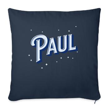 Paul name personalized - Sofa pillowcase 17,3'' x 17,3'' (45 x 45 cm) - navy - Front