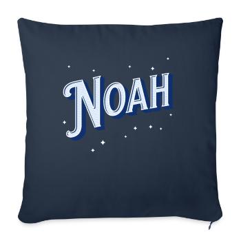 Noah names personalized - Sofa pillowcase 17,3'' x 17,3'' (45 x 45 cm) - navy - Front