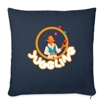 Jonglerie Jongleur Artiste Jongleur - Housse de coussin décorative 45 x 45 cm - bleu marine - Devant