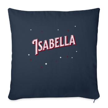 Isabella name personalized - Sofa pillowcase 17,3'' x 17,3'' (45 x 45 cm) - navy - Front