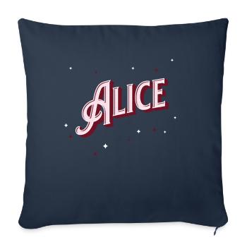 Alice Namen personalisiert - Sofakissenbezug 45 x 45 cm - Navy - Vorne