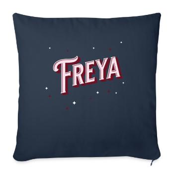 Freya Namen personalisiert - Sofakissenbezug 45 x 45 cm - Navy - Vorne